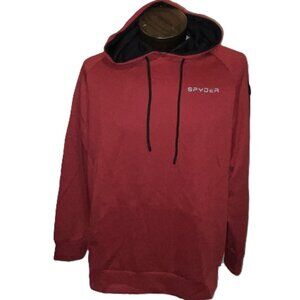 NWT Spyder Active ProWEB Crimson Red Pullover Hoodie Mens Size X-Large SPM858D